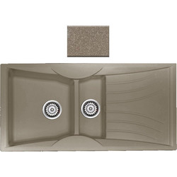 Sanitec Classic 329 Επικαθήμενος Νεροχύτης Γρανίτη Ματ Granite Taupe 104x51cm