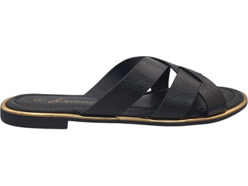 LES ARLESSIENES Πέδιλο Mule 36-41 - ΜΑΥΡΟ - LA0048520/02
