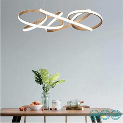 Sunlight RAIL-GD Κρεμαστό Φωτιστικό Οροφής Πολύφωτο LED με Φυσικό Λευκό Φως Χρυσό