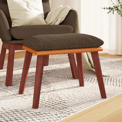 vidaXL Υποπόδιο Καφέ 45x29,5x35 εκ. Ύφασμα & Συνθετικό Δέρμα 341482