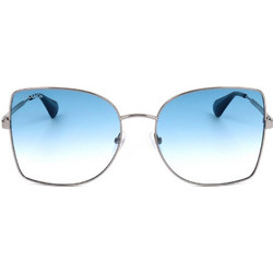 Max & Co MO0005 14W Γυναικεία Γυαλιά Ηλίου Πεταλούδα Μεταλλικά Ασημί με Μπλε Φακό