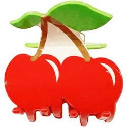 Σετ 12 Κλάμερ Μαλλιών Κεράσια - Cherry Hair Clips Set of 12 A51001-1