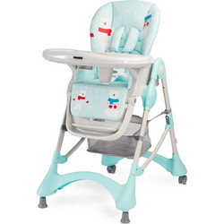Caretero Magnus New Αναδιπλούμενο Καρεκλάκι Φαγητού με Ροδάκια Πράσινο Mint