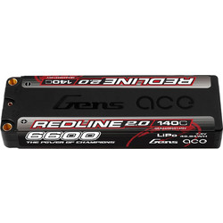 Gens ace Redline 2.0 Series 6600mAh 7.4V 140C 2S1P HardCase 57 Lipo Battery