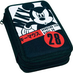 Gim Mickey Power Up Κασετίνα με 2 Θήκες Μαύρη 340-82100