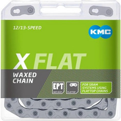 KMC ΑΛΥΣΙΔΑ X-FLAT CHAIN WAXED FLAT-TOP 12/13 SPEED SILVER 126 LINKS BXFLATNP26W Ασημί