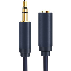 CABLETIME καλώδιο προέκτασης ήχου 3.5mm CT-AV302-H11G, gold plated, 15m, μπλε