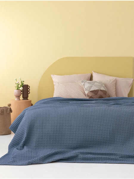 Palamaiki Κουβέρτα Πικέ 170x240 MARCIE STEEL Γκρι