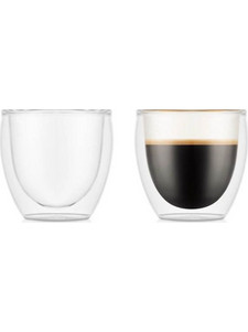 Bodum Pavina 4557-10 Ποτήρια Espresso Διπλού Τοιχώματος 80ml (Σετ 2 τεμαχίων)