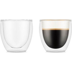Bodum Pavina 4557-10 Ποτήρια Espresso Διπλού Τοιχώματος 80ml (Σετ 2 τεμαχίων)