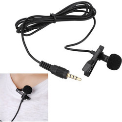 POWERTECH μικρόφωνο CAB-J034 με ενσωματωμένο clip-on, 3.5mm, 1.5m, μαύρο