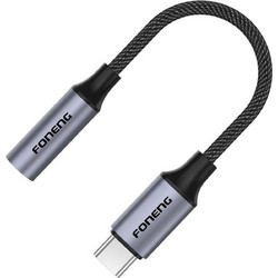 Foneng Αντάπτορας 3.5mm Θηλυκό σε Usb C Αρσενικό 0.14m Μαύρο - (BM30)