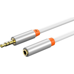CABLETIME καλώδιο προέκτασης ήχου 3.5mm CT-AV311-P12G, gold plated, 1m, λευκό