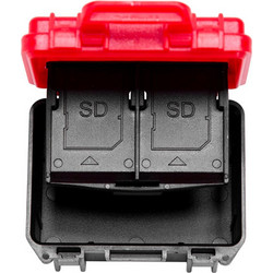 Θήκη Μπαταρίας & SD Card Caruba Small Black/Red CBB-1S