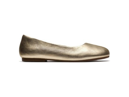 Clarks CLARKS WOMEN'S BALLERINAS LIVIA LILY 26185975 GOLD LEATHER Clarks