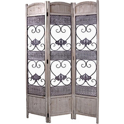 Διακοσμητικό ξύλινο παραβάν Vintage 120x2x180cm HT370