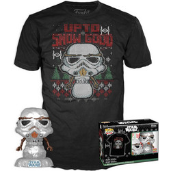Funko Pop! Box Tee Star Wars The Mandalorian Holiday Stormtrooper Figure & T-Shirt Set