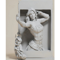 Άβαφη 3D Φιγούρα Mantis Comic Version Poster Bust για Βάψιμο DIY (Δώρο τα Χρώματα)