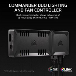 Corsair iCUE Commander Duo / Lighting (&) Fan Controller / HybridiCUE LINK (&) ARGB / Dual Channel - PN: CL-9011141-WW