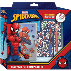 Marvel Spiderman Παιδικό Ημερολόγιο με Κλειδαριά Μαγικό Στυλό και Αυτοκόλλητα