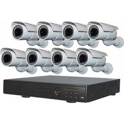 Πλήρες έγχρωμο σετ CCTV εποπτείας και καταγραφής με DVR 8 κάμερες τροφοδοτικό και καλωδιώσεις - 5008HD - OEM