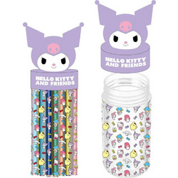 Hello Kitty Kuromi pot pencil case