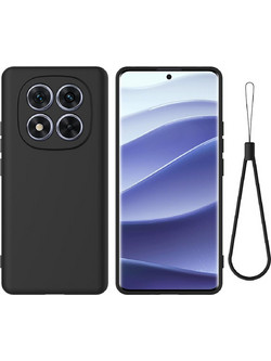 Xiaomi Redmi Note 15 Pro 5G Global 163.6mm Θήκη Σιλικόνης PcUniCase Color Liquid Silicone Dropproof Full Coverage Black