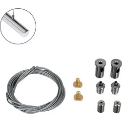 GLOBOSTAR SUSPENSION 70897 Σύστημα Κρέμασης με 2 Ρυθμιζόμενες Ντίζες & Εξαρτήματα Ειδικό για Προφίλ Αλουμινίου - Μ1 x Π1 x Υ200cm