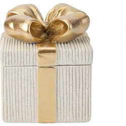 ΚΟΥΤΙ ΔΩΡΟ ΠΟΛΥΡΕΖΙΝ ΕΚΡΟΥ - ΧΡΥΣΟ 9.5x9.5x12cm 819-01925 - Estheti - 819-01925