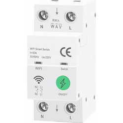 Smart WiFi μικροαυτόματος διακόπτης ράγας διπολικός 2P 63A με μετρητή ενέργειας, προστασία υπερέντασης, υπέρτασης & ανίχνευση διαρροής Tuya - 01-02-01-00037