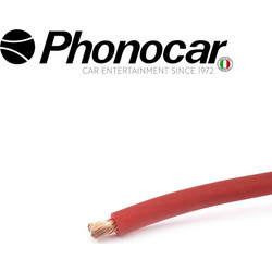 PHONOCAR 06.106.1 Καλωδιο Ρευματος 6 mm 50Mt Χρωμα Κοκκινο