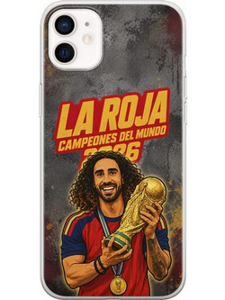Θήκη La Roja Campeones del Mundo - Marc Cucurella iPhone 12 Flexible TPU (Διάφανη Σιλικόνη)