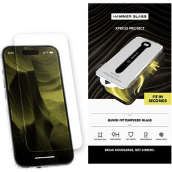 Hammer Glass Xpress Protect Tempered Glass με Εργαλείο Τοποθέτησης (iPhone 15 / 16)