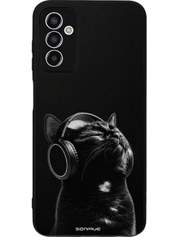 Sonique Men's Edition Θήκη με Σχέδιο «Audio Kitten - Black» (Samsung Galaxy M13 4G)