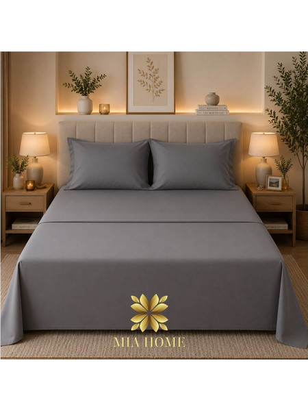 MIA HOME ΣΕΤ ΣΕΝΤΟΝΙΑ 100% ΒΑΜΒΑΚΕΡΑ 240x270 ΓΚΡΙ