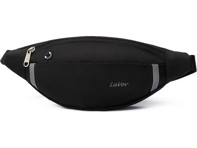 Lavor Ανδρικό Τσαντάκι Μέσης Αδιάβροχο Μαύρο 1-302
