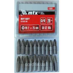 Σετ Μύτες 20 τμχ PH2x25mm με θήκη MTX 113529