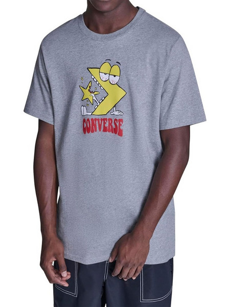 CONVERSE MUNCHIES CHEVRON TEE M6X-VINTAGE GREY HEATHER