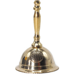 Small Altar Brass Bell - Flower of Life