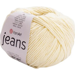 Νήμα Πλεξίματος Jeans για Καλοκαιρινά Πλεκτά 55% βαμβάκι και 45% ακρυλικό 50gr 160mtr. σε Κίτρινο Απαλό 86 1τεμ