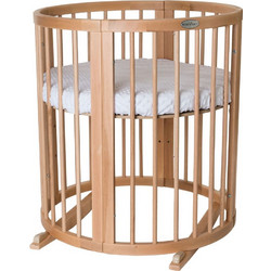 Ingvart Smart Bed Oval Natural Πολυμορφική Κούνια για Στρώμα 60x125cm Καφέ