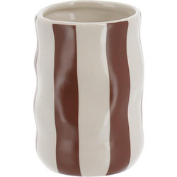Ποτήρι οδοντόβουρτσας MOCHA STRIPES 350ml/8x11,6cm