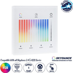 GLOBOSTAR(R) 73152 SKYDANCE T13-S PRISM RGB DMX512 Master Ασύρματο Χειριστήριο Τοίχου Αφής 1 Ζώνης 3CH AC 100-240V 0.1A Max IP20 - DMX512 + RF 2.4GHz + Εμβέλεια 30m - M8.6xΠ8.6xΥ3.3cm