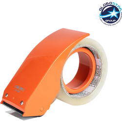 GLOBOSTAR(R) PACKAGING 79950 Επαγγελματική Μηχανή για Αυτοκόλλητη Ταινία Συσκευασίας Φάρδους έως 5.5cm & Μήκους έως 150 Μέτρων - Πορτοκαλί - Μ8.5 x Π8.5 x Υ9cm