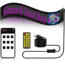 MATRIX GLB-106-0003 Εύκαμπτη Κυλιόμενη Ψηφιακή Επιγραφή P6 96x16 Pixel LED 10W DC 5V 2A με USB 2.0 Αδιάβροχο IP65 Πολύχρωμο RGB - Bluetooth Control μέσω iPIXEL APP - Μ59.5 x Π0.2 x Υ12