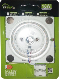 LED SMD MAGNET MODULE 18W 230V AC 1600LM 160 4000K RA80 30000HRS / LM8018NW