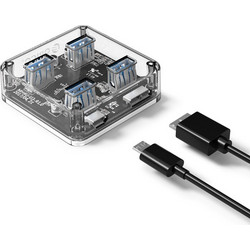 Orico MH4U-U3 USB Hub 3.0 USB-A με 4 Θύρες USB-A & Εξωτερική Παροχή Ρεύματος
