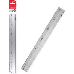 MP MP μεταλλικός χάρακας PA003, 30cm, ασημί