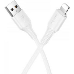 Καλώδιο USB-A σε Lightning Hoco X120, 18W, 2.4A, 1m, Λευκό