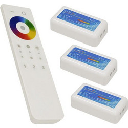 Ασύρματος LED RGB Controller με Χειριστήριο Αφής 2.4G RF για Τρία Group 12v (432w) - 24v (864w) DC GloboStar 04242